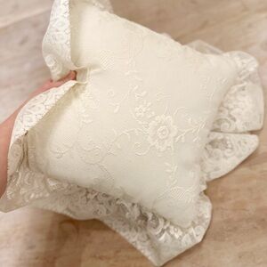 Ivory Lace Decorative Throw Pillow